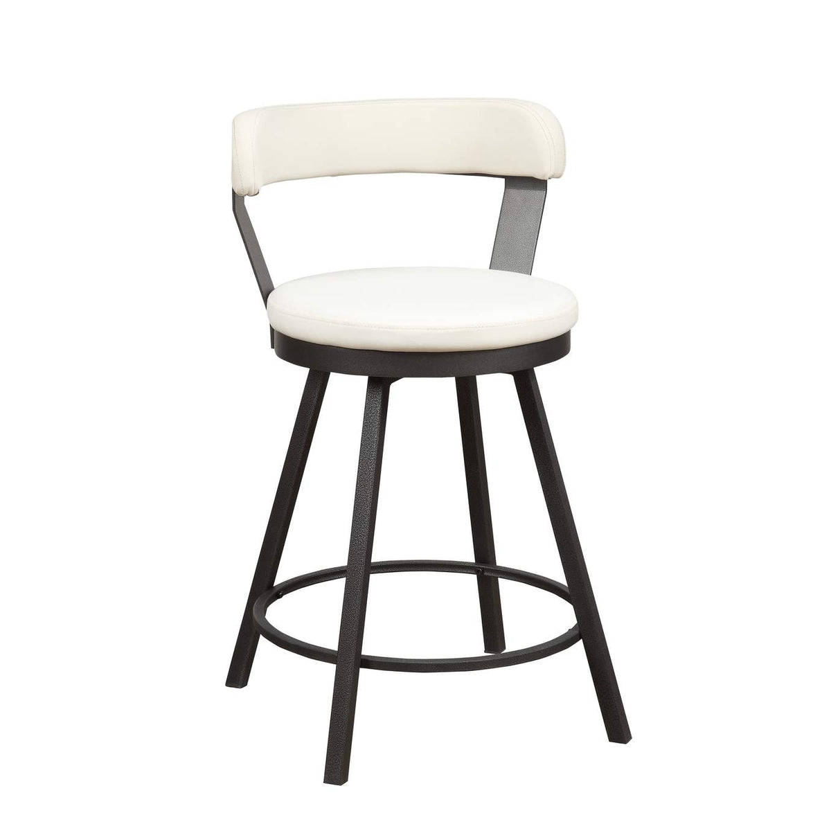 5566-24WT Appert Swivel Counter Height Chair, White