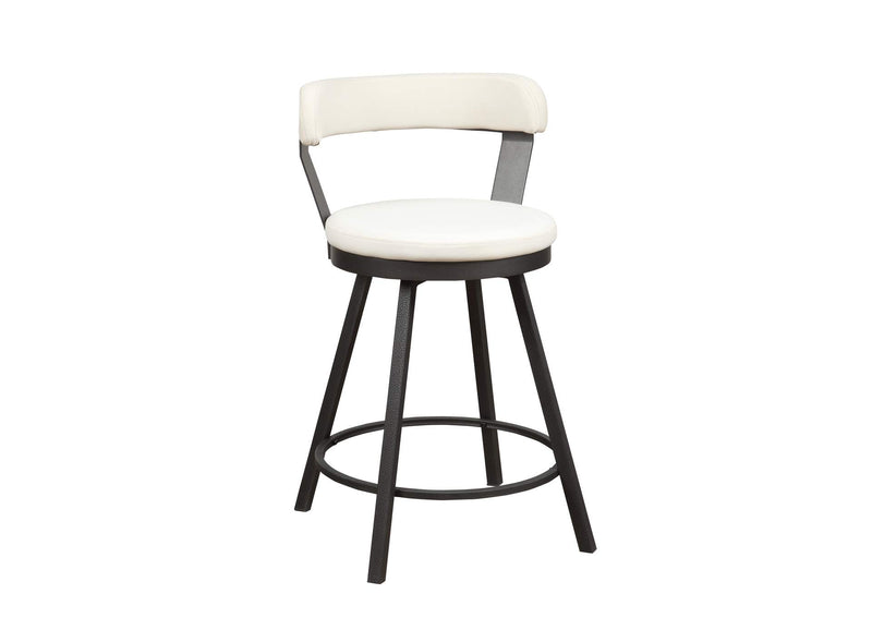 5566-24WT Appert Swivel Counter Height Chair, White