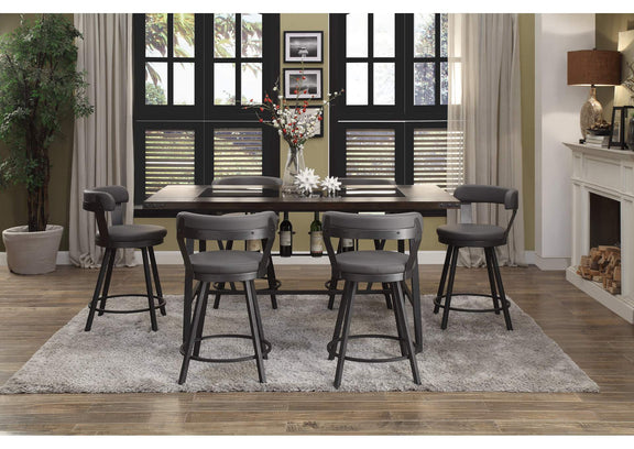 5566-24GY Appert Swivel Counter Height Chair, Gray