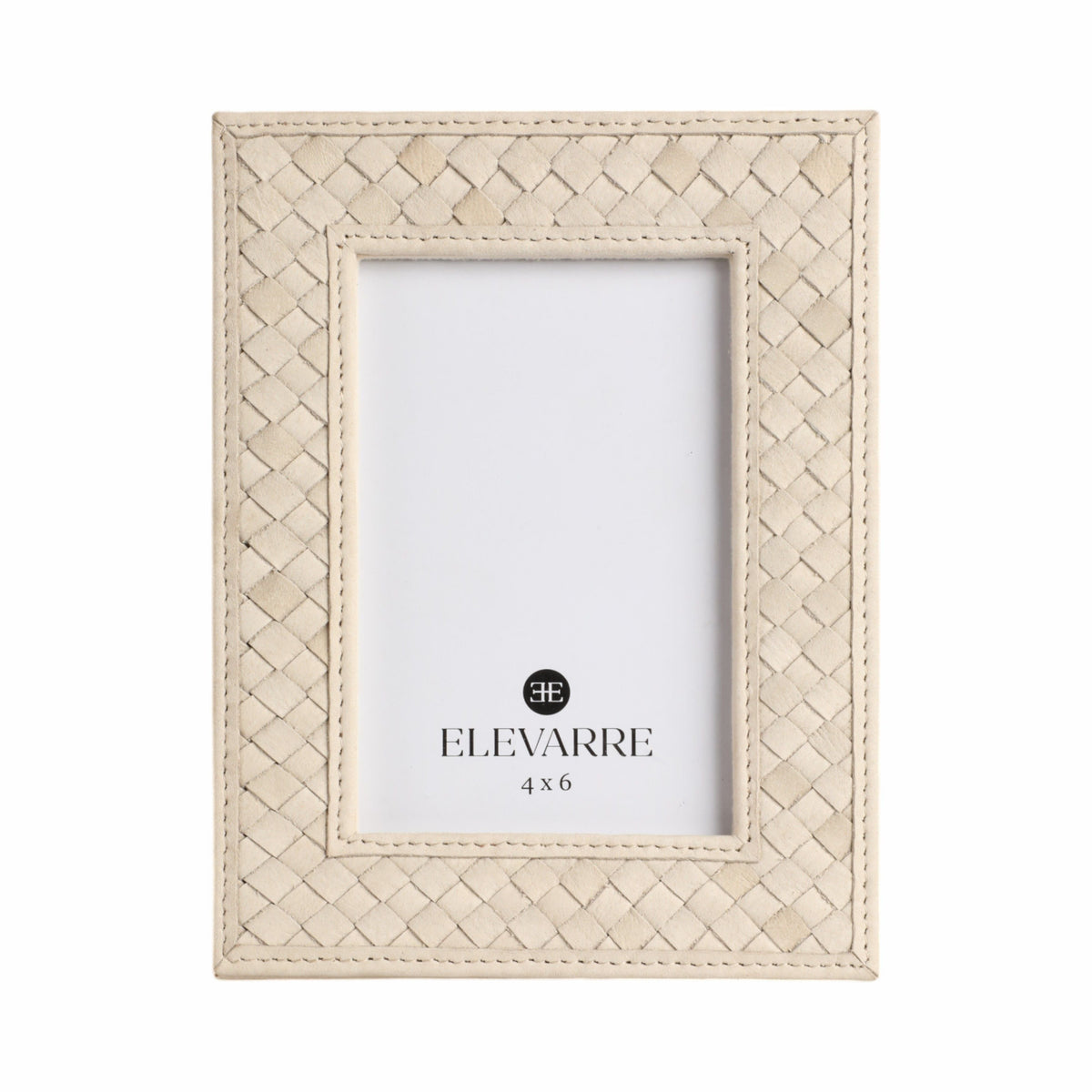 Luanda Lether Photo Frame - Cream