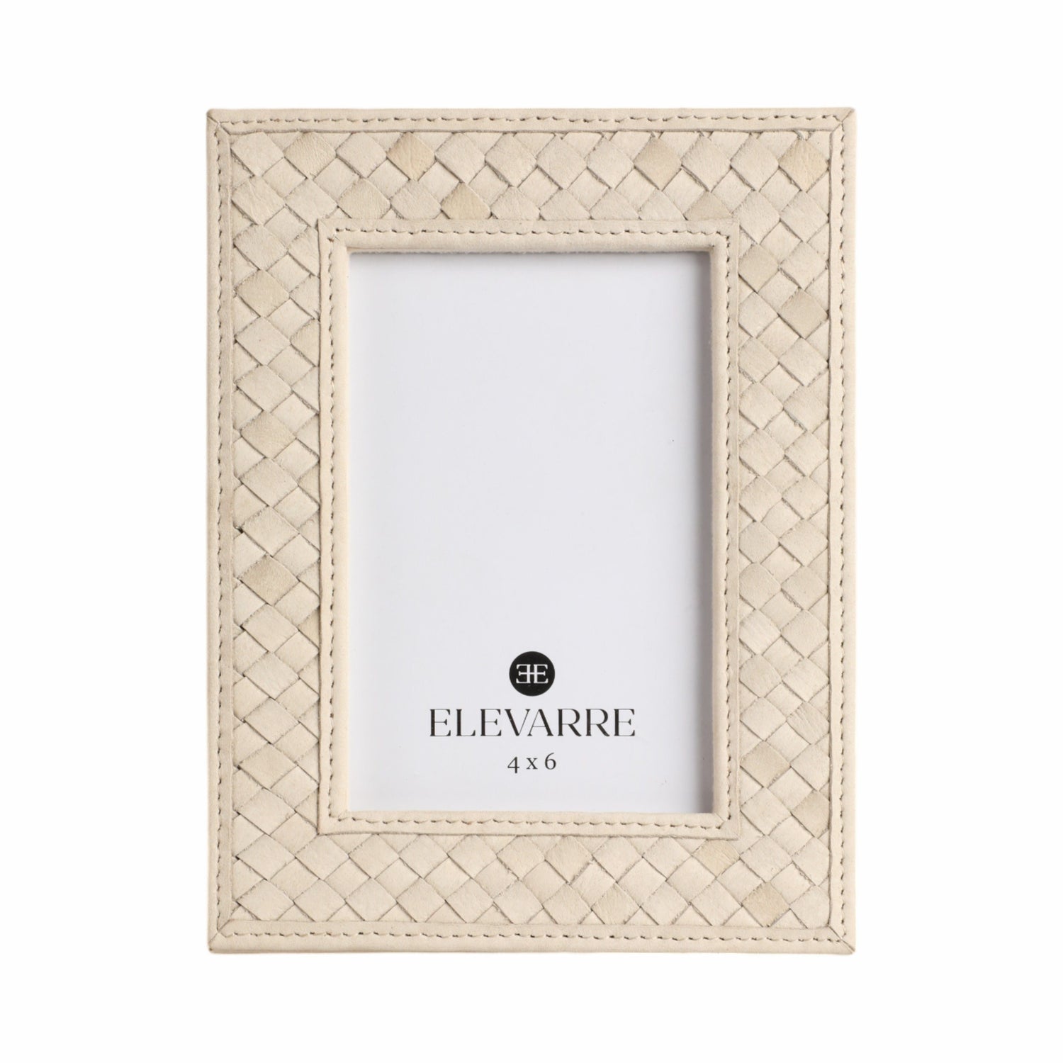 Luanda Lether Photo Frame - Cream
