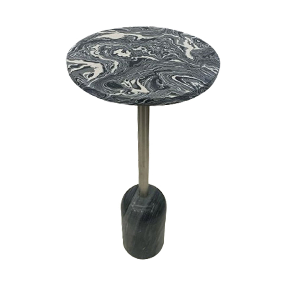 Santini Stone Accent Table - Gray