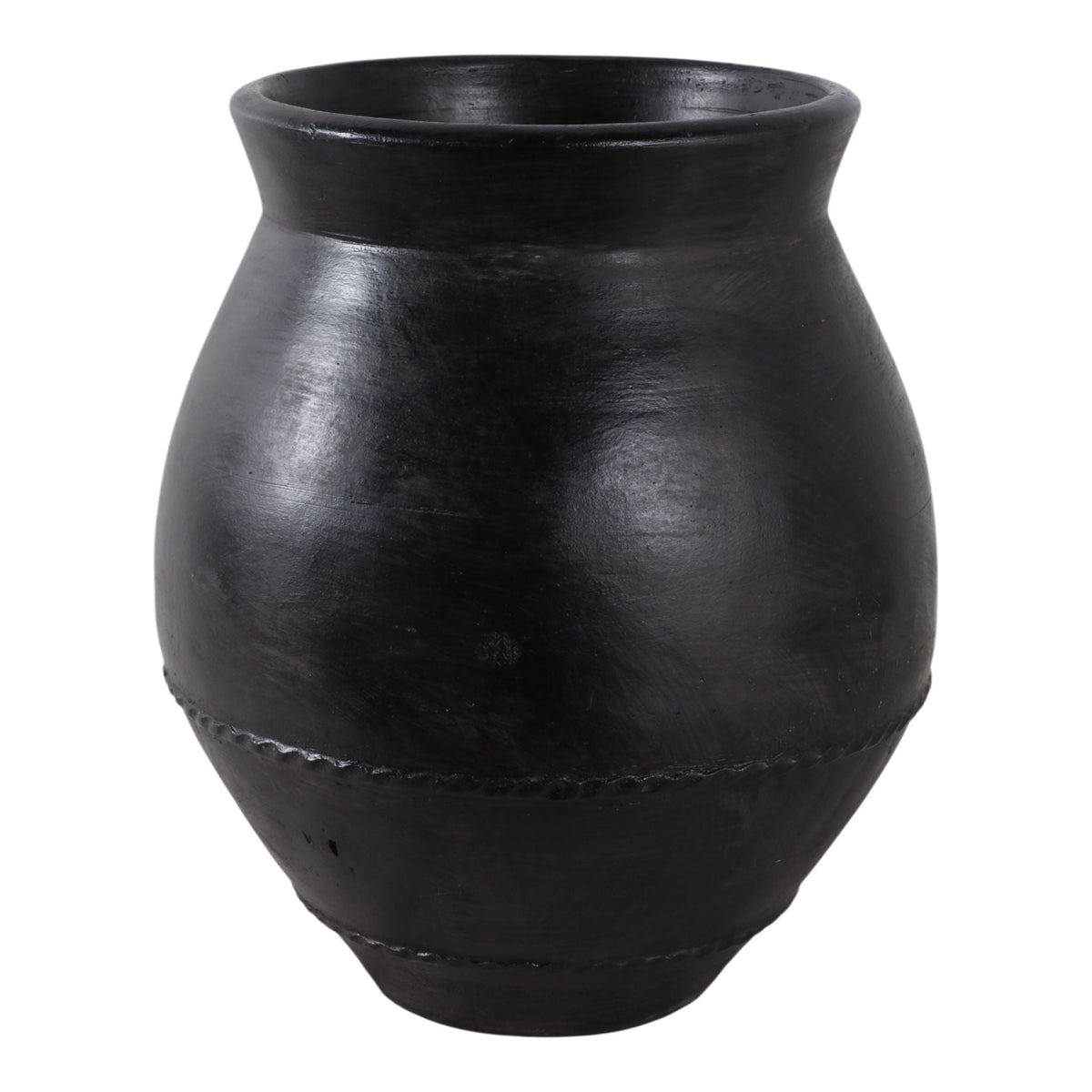 20" x 18" Traditional Terracotta Vase - Black