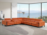 1246 - 7-Piece L-Shaped Modular Power Reclining Sectional With 3 Power Recliners And Power Headrests