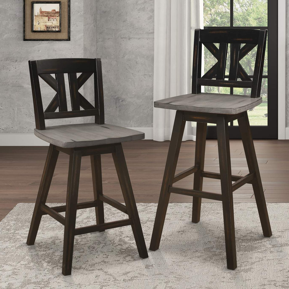 5602-29BKS1 Amsonia Swivel Pub Height Chair