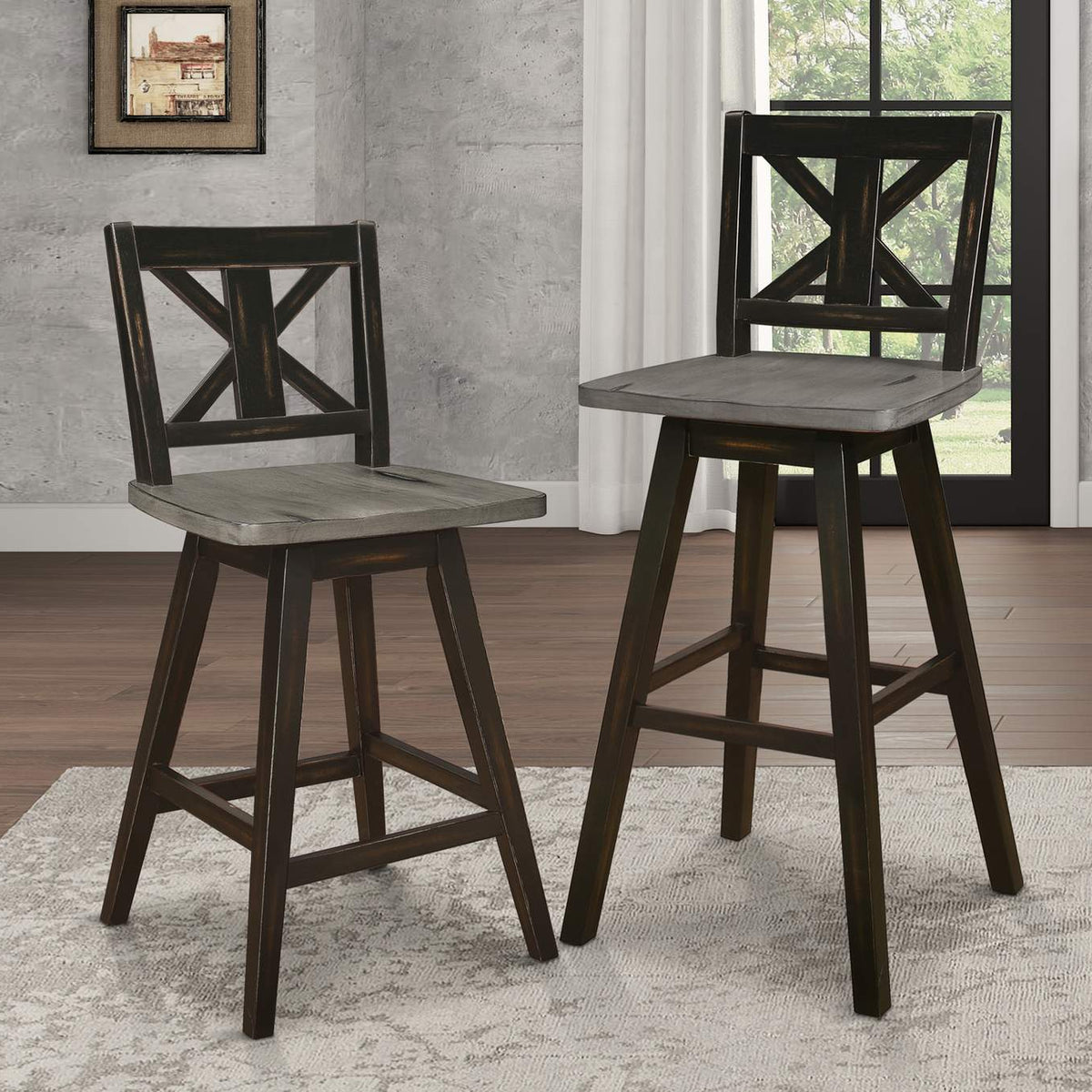 5602-29BK Amsonia Swivel Pub Height Chair