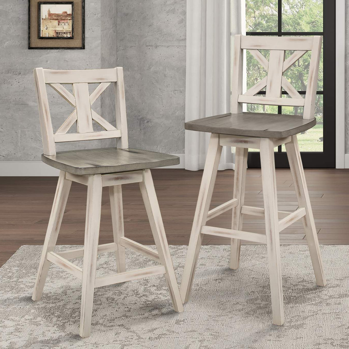 5602-29WT Amsonia Swivel Pub Height Chair