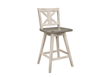 5602-24WT Amsonia Swivel Counter Height Chair, White