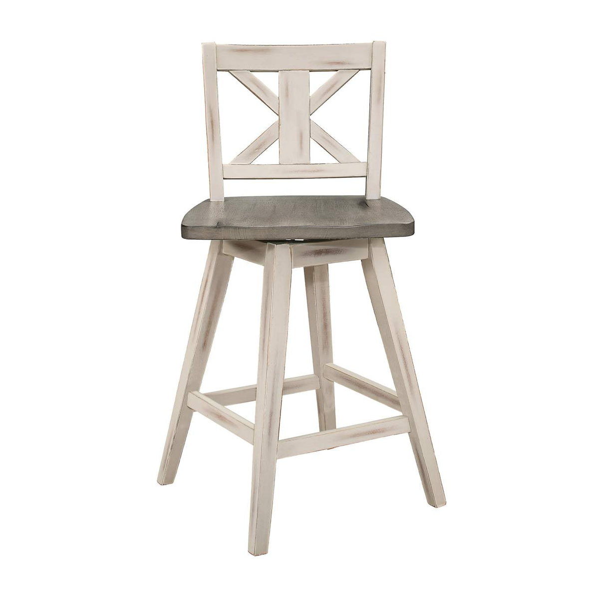 5602-24WT Amsonia Swivel Counter Height Chair, White