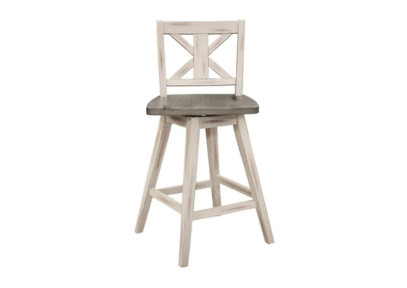 5602-24WT Amsonia Swivel Counter Height Chair, White