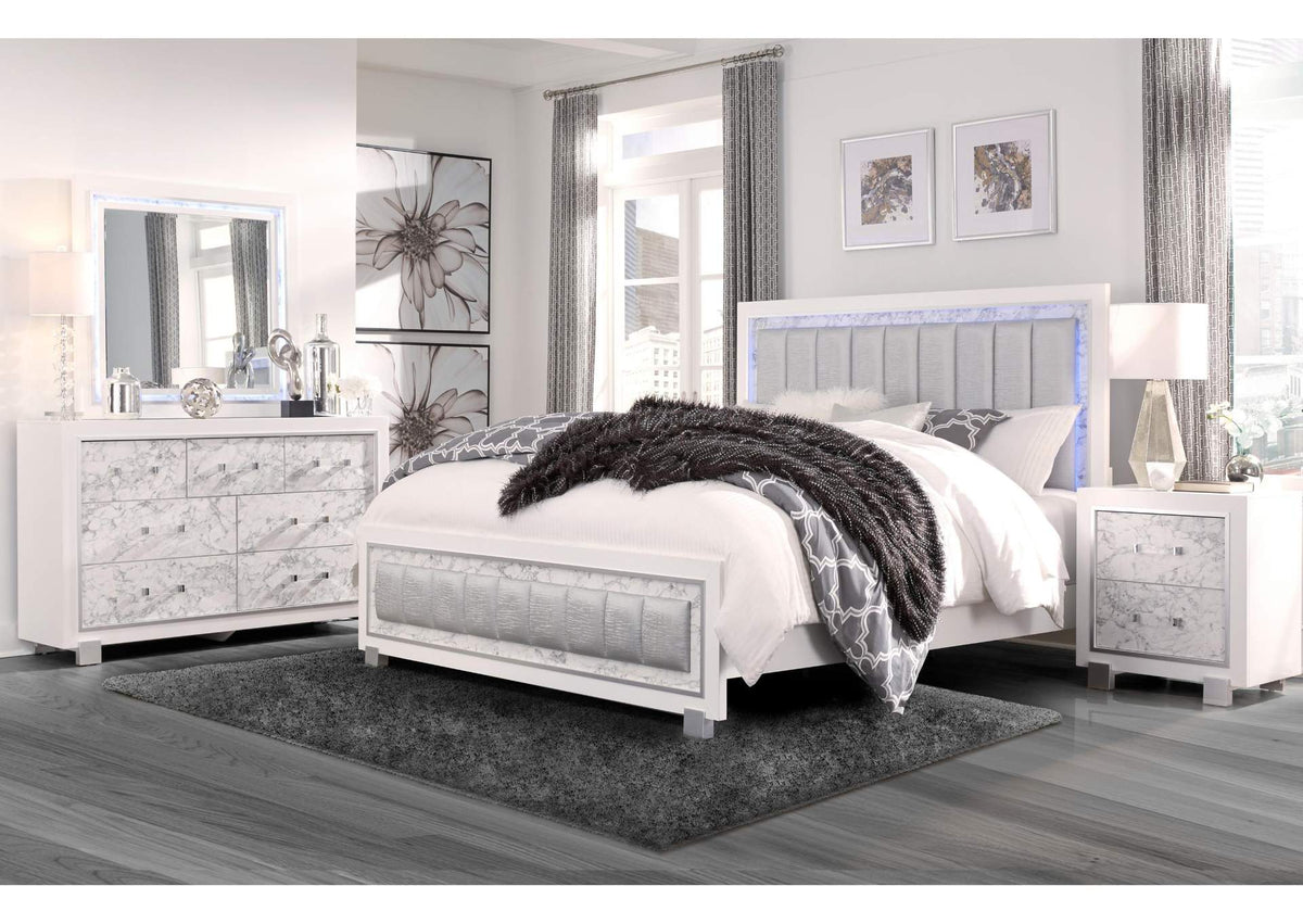 SANTORINI-WH-FBG SANTORINI WHITE FULL BED GROUP