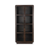 Rogers - Solid Wood Tall Cabinet - Dark Brown