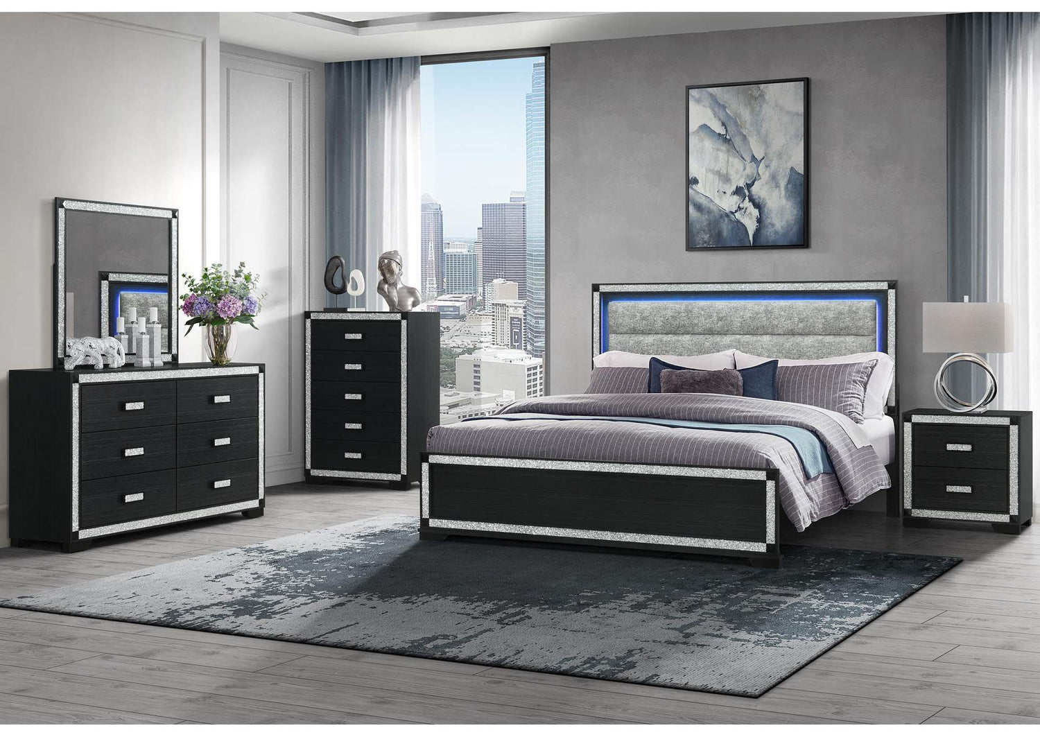 SOLEIL-CHARCOAL-KBG SOLEIL CHARCOAL KING BED GROUP