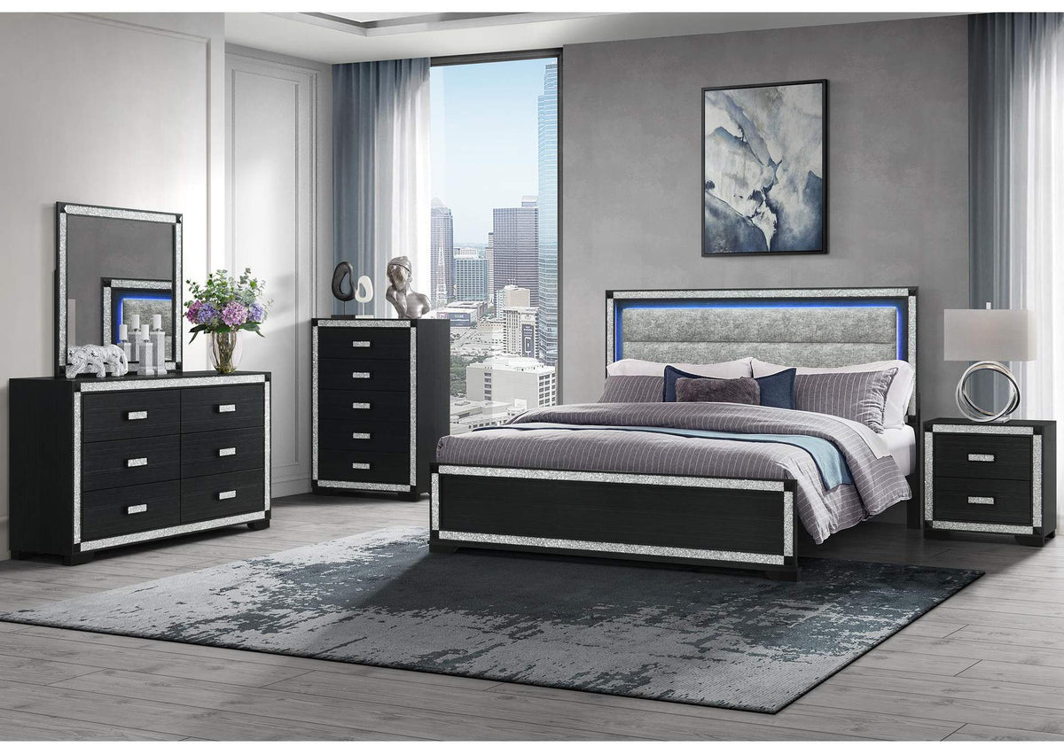 SOLEIL-CHARCOAL-QBG SOLEIL CHARCOAL QUEEN BED GROUP