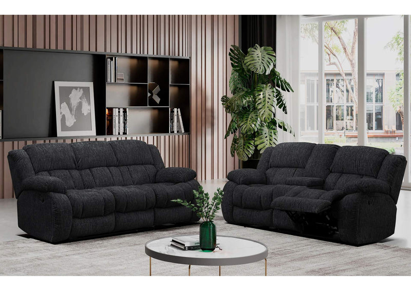 U250-EBONY-RS_CRLS U250 EBONY RECLINING SOFA - CONSOLE RECLINING LOVESEAT
