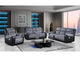 U5914-GREY_BLACK-RS_CRLS_R U5914 GREY - BLACK RECLINING SOFA - CONSOLE RECLINING LOVESEAT - RECLINER