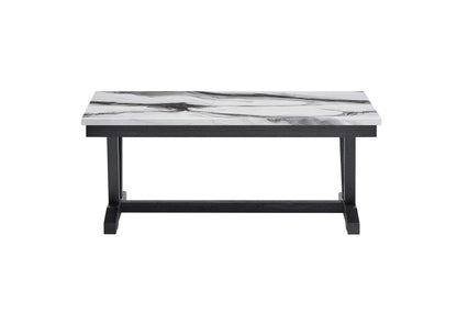 T1319-BLK_WHT-CT T1319 BLK - WHT COFFEE TABLE