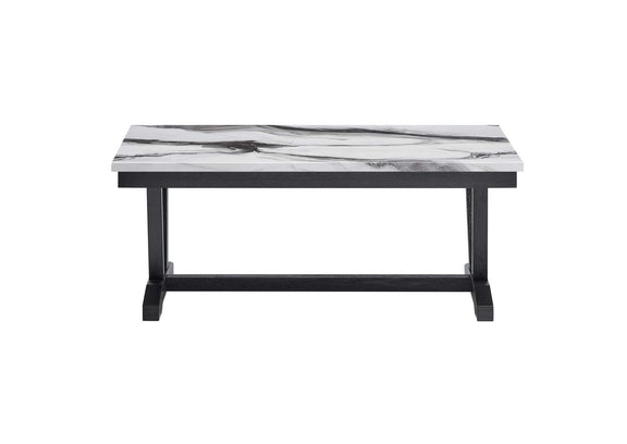 T1319-BLK_WHT-CT T1319 BLK - WHT COFFEE TABLE