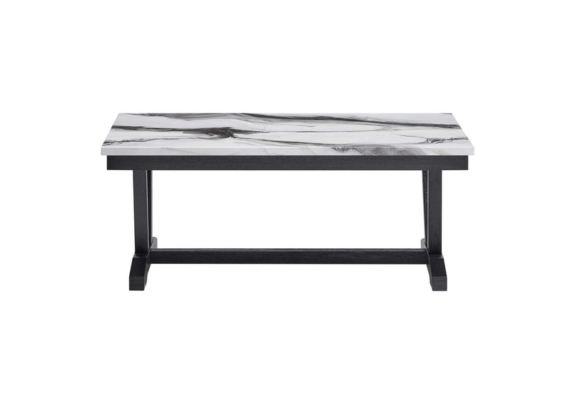T1319-BLK_WHT-CT T1319 BLK - WHT COFFEE TABLE
