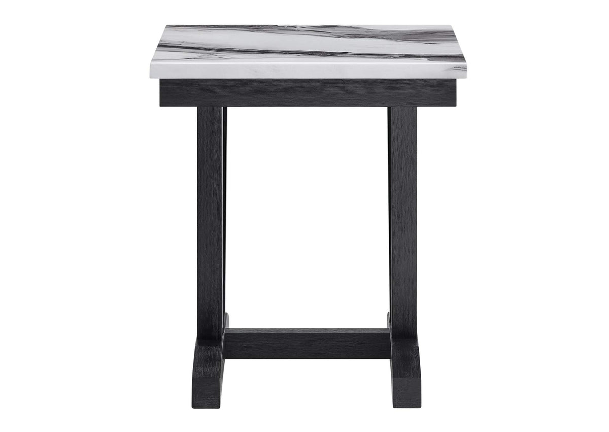 T1319-BLK_WHT-ET T1319 BLK - WHT END TABLE