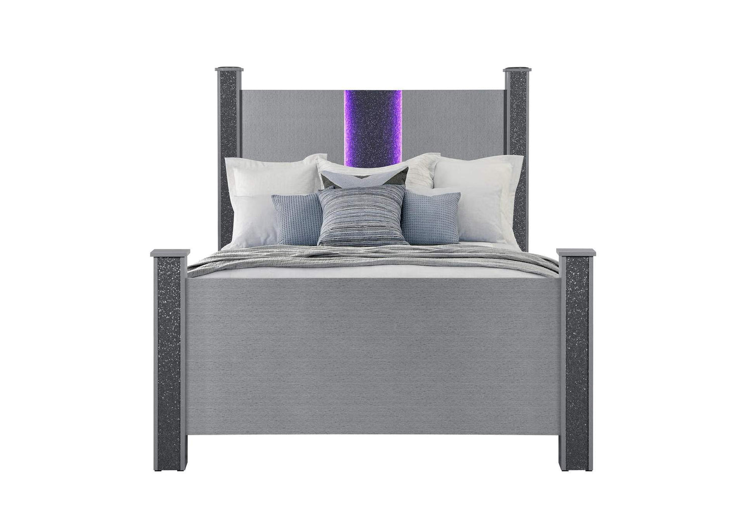 LOGAN-SILVER-FB_W_LED_&_SPEAKERS LOGAN SILVER FULL BED WITH LED AND SPEAKERS