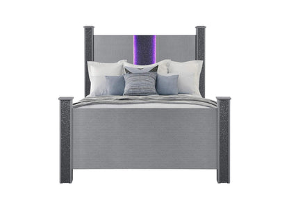 LOGAN-SILVER-FB_W_LED_&_SPEAKERS LOGAN SILVER FULL BED WITH LED AND SPEAKERS