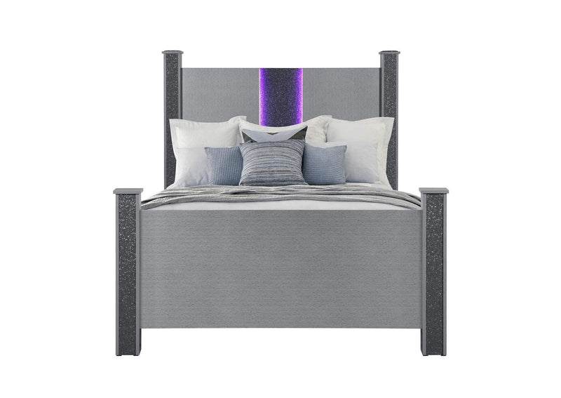 LOGAN-SILVER-FB_W_LED_&_SPEAKERS LOGAN SILVER FULL BED WITH LED AND SPEAKERS