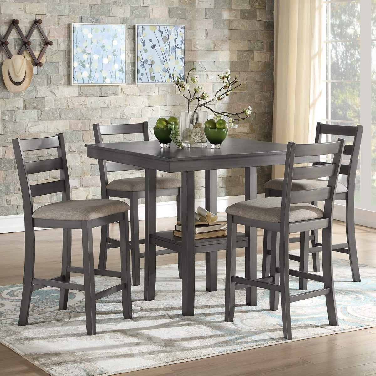 5659-36 Sharon 5 Piece Counter Height Set