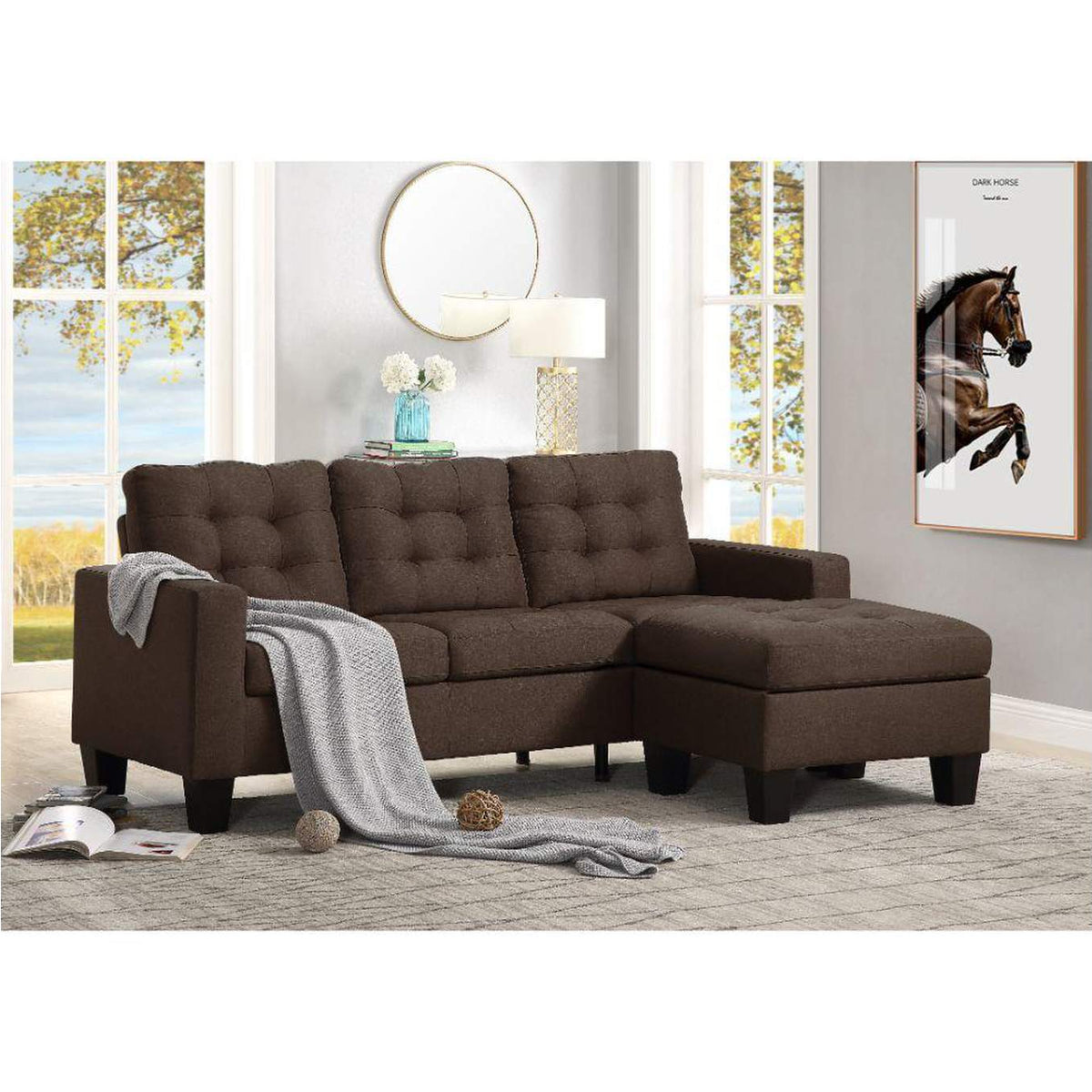 56655 Earsom Reversible Sofa and Ottoman