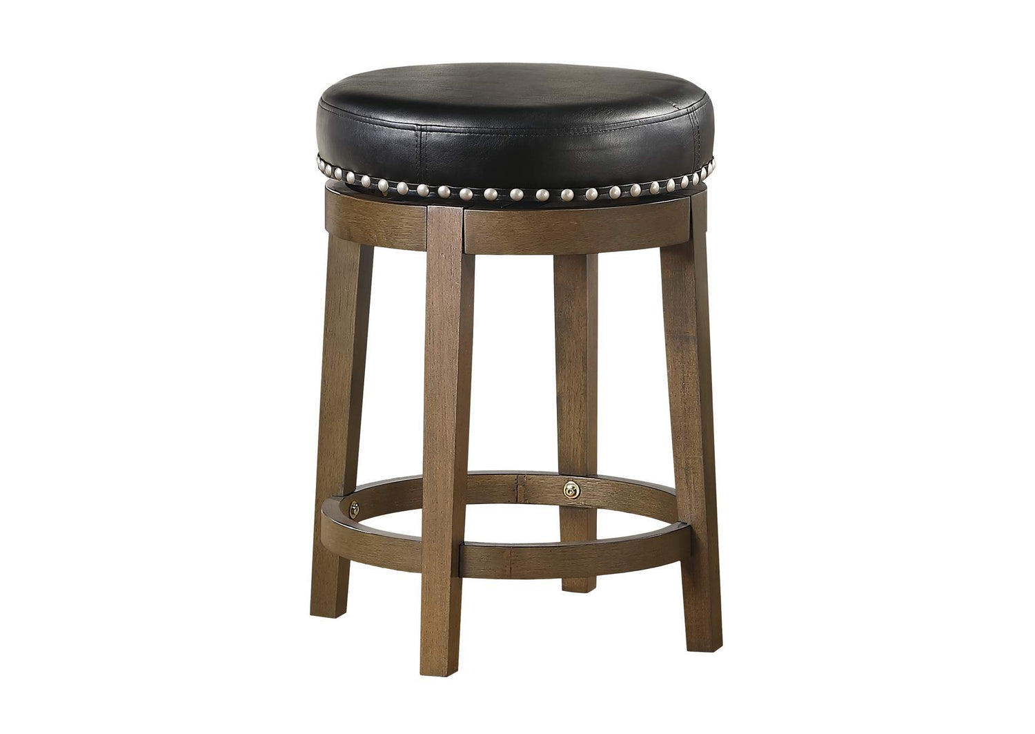 5681BLK-24 Westby Round Swivel Counter Height Stool, Black
