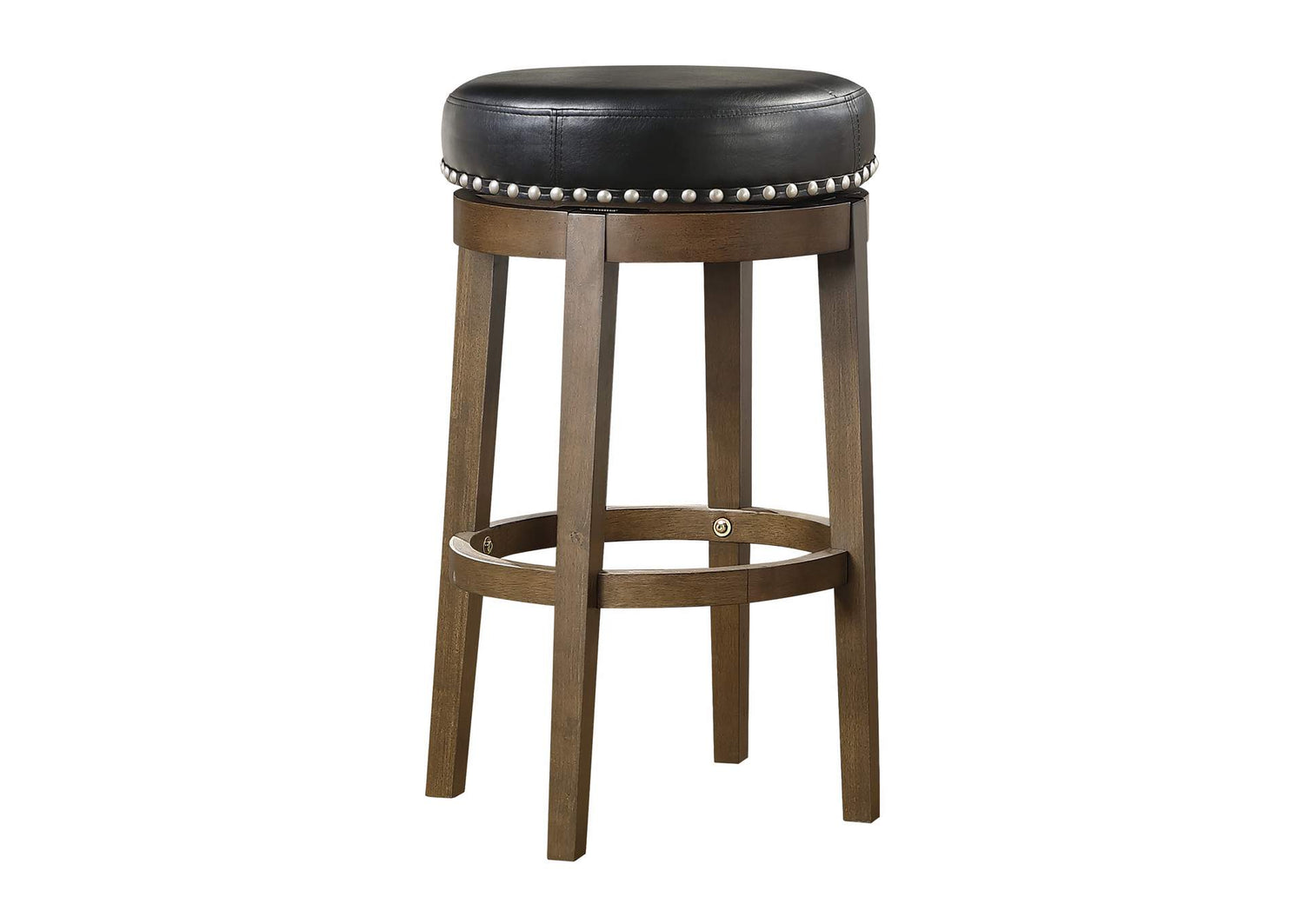 5681BLK-29 Westby Round Swivel Pub Height Stool, Black