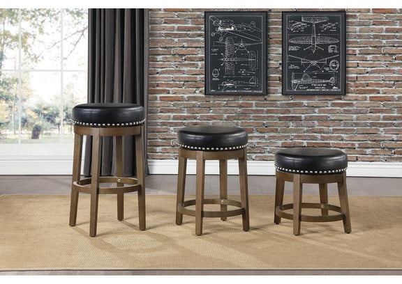 5681BLK-18 Westby Round Swivel Stool, Black