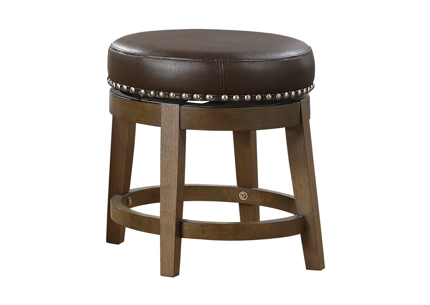 5681BRW-18 Westby Round Swivel Stool, Brown