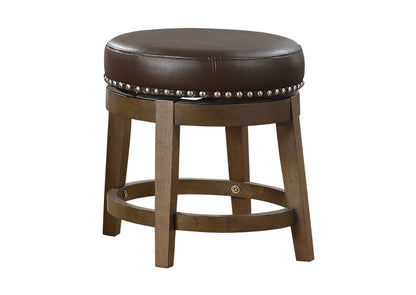 5681BRW-18 Westby Round Swivel Stool, Brown