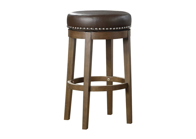 5681BRW-29 Westby Round Swivel Pub Height Stool, Brown