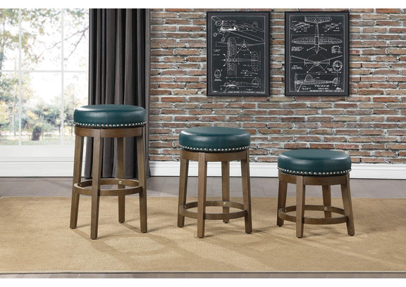 5681GEN-24 Westby Round Swivel Counter Height Stool, Green
