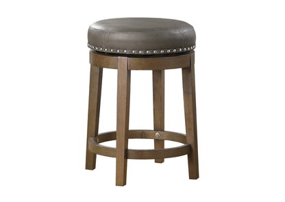 5681GRY-24 Westby Round Swivel Counter Height Stool, Gray