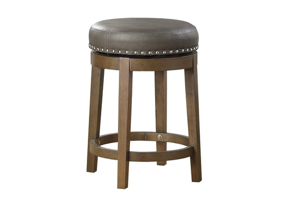 5681GRY-24 Westby Round Swivel Counter Height Stool, Gray
