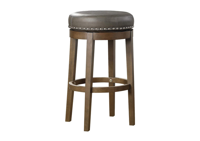 5681GRY-29 Westby Round Swivel Pub Height Stool, Gray