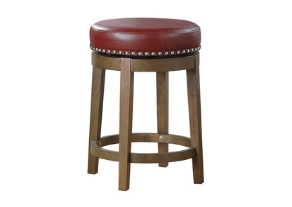 5681RED-24 Westby Round Swivel Counter Height Stool, Red