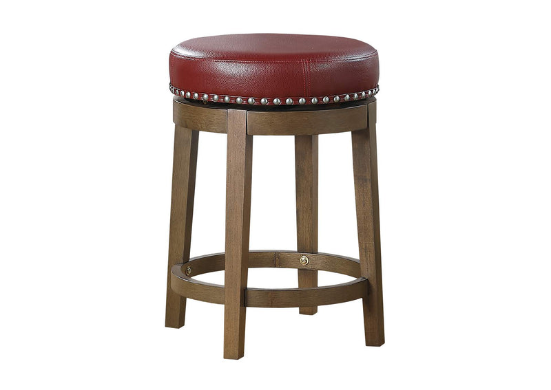 5681RED-24 Westby Round Swivel Counter Height Stool, Red