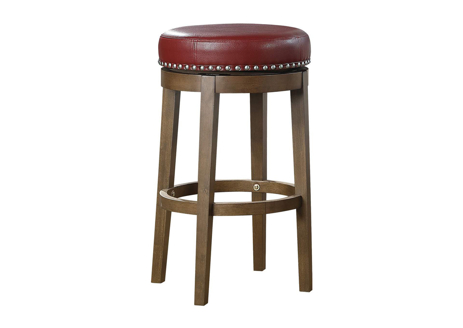 5681RED-29 Westby Round Swivel Pub Height Stool, Red