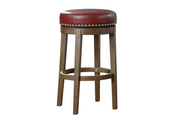 5681RED-29 Westby Round Swivel Pub Height Stool, Red
