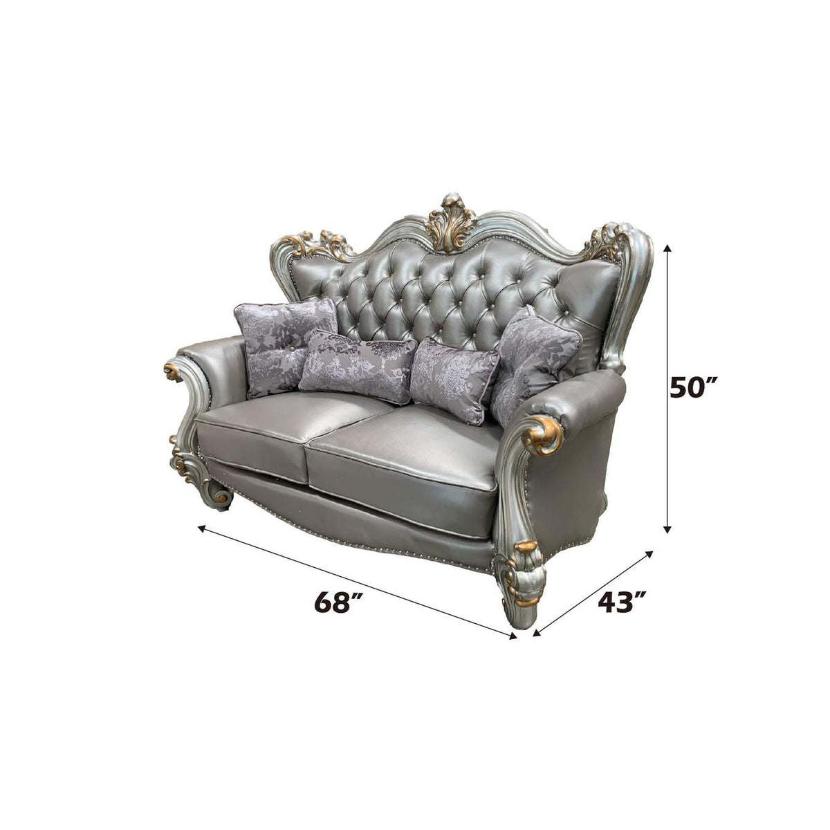 56821 Versailles Loveseat with 4 Pillows