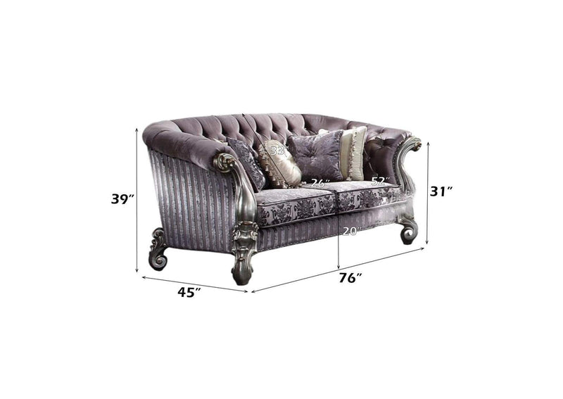 56826 Versailles Loveseat with 5 Pillows