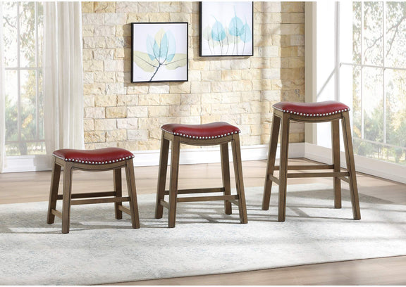 5682RED-29 Ordway 29 Pub Height Stool, Red