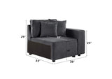 56872 Silvester Modular - Right Facing Chair with 2 Pillows
