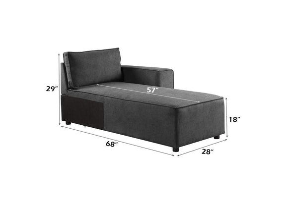 56875 Silvester Modular - Chaise with 2 Pillows