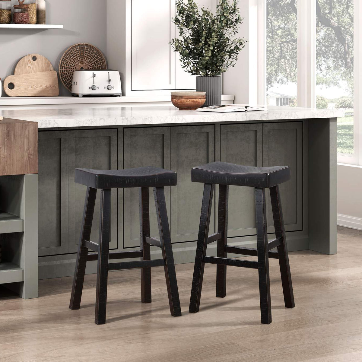 5687BLK-29 Caspian Pub Height Stool
