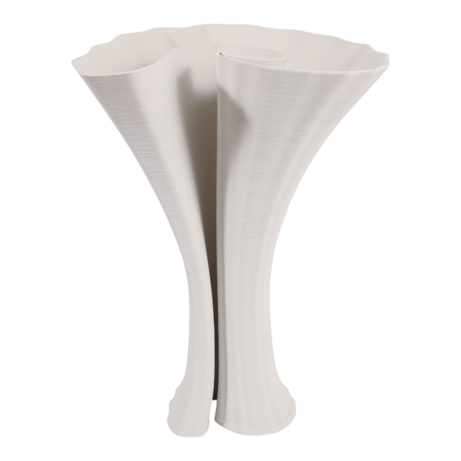 13" Spire Large 3D Printed Vase - White